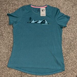 Pearl Izumi teal graphic tee NWT